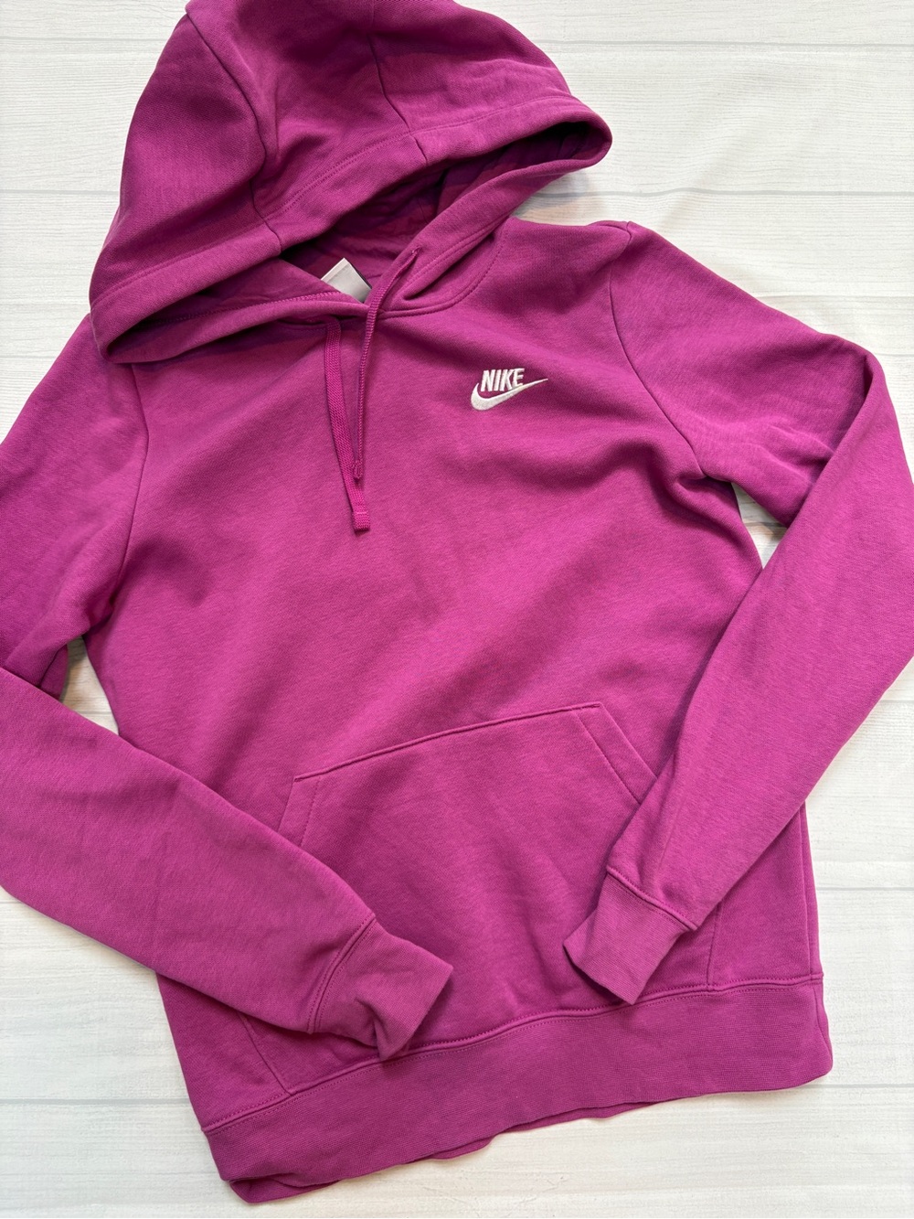 Nike Women's Magenta Pullover Hoodie with White Logo